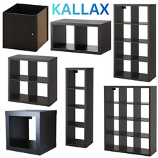 IKEA KALLAX Shelving Unit Black-Brown Storage Cube Bookcase Display Organizer