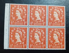 SB4 Wilding Edward 1/2 d Booklet Pane U/M