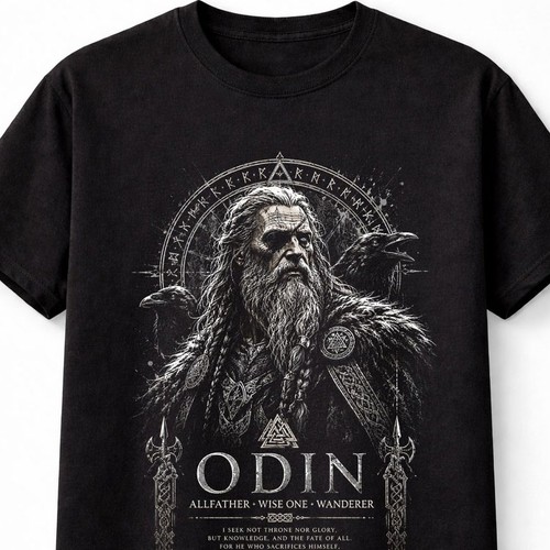 Odin allfather viking raven - odin,