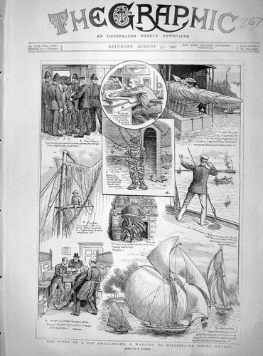 Original old antique - old, print