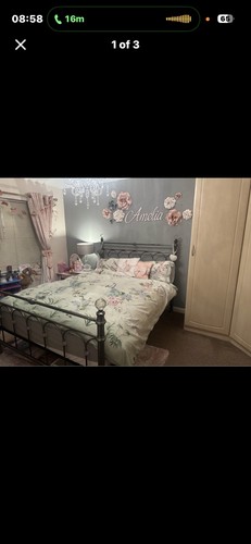 Metal king size bed - king,