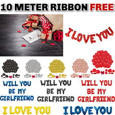 16" WILL YOU BE MY GF FOIL BALLOONS I LOVE YOU Marry Love Self-Inflating Banner