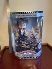 Betty Boop Vintage Fashion Doll On Motorbike Doll Stand - Boxed