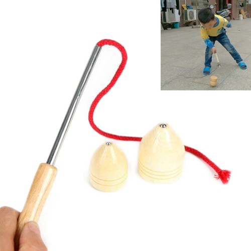 Children wooden spinning top - children's,