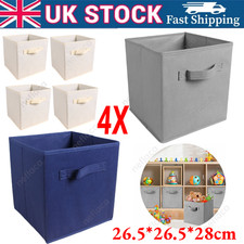 4X Cube Storage Boxes Fabric