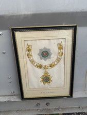 George Baxter Poly Chrome Print Cross of the Royal Guelphic Order John Hunter