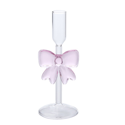 Bow candle holder elegant - candle, tall