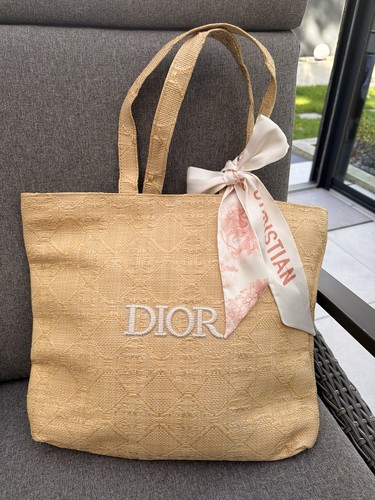 Dior tote bag straw - dior, beige