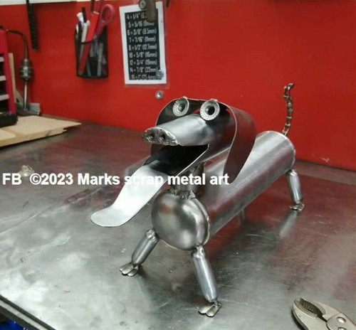 Handmade scrap metal art