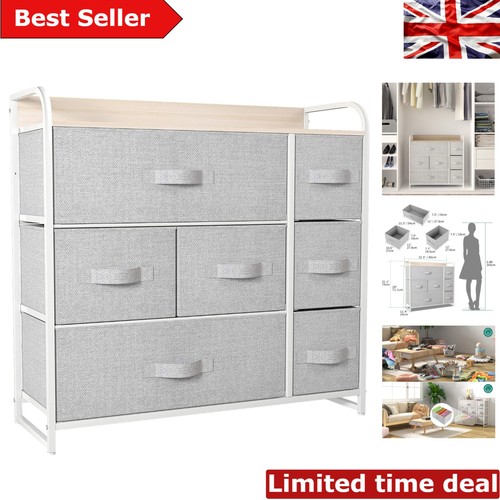 Light grey drawer fabric - light, 7-drawer