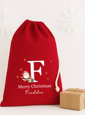 Personalised Christmas Sack for Kids | Xmas Sack | Christmas Eve Gift Bag Santa