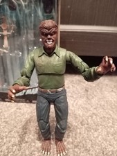 Wolf Man Figure With Box And  Extra Head Hands Walking Stick And Beartrap