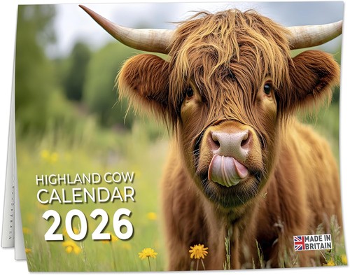 2026 calendar highland - highland, cow