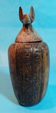 RARE ANCIENT EGYPTIAN ANTIQUE ANUBIS CANOPIC Jars Old Egyptisn Mummification