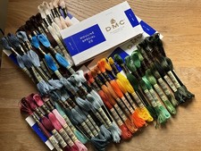 DMC Embroidery threads x 45 skeins,inc free needles,RRP over £70, Brand New