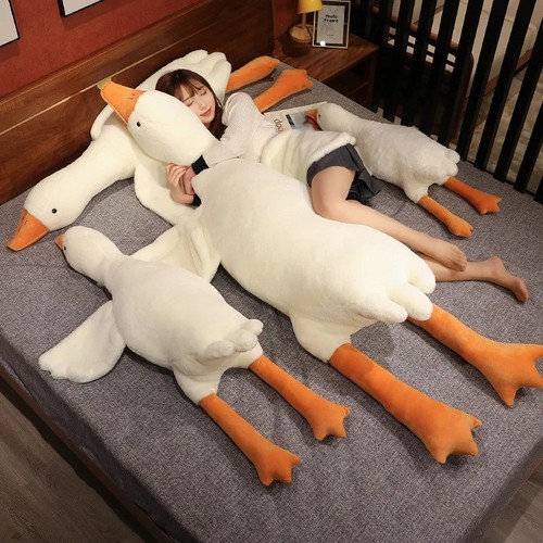 Large goose plush pillow - plush,