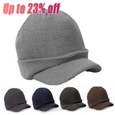 Army PEAKED BEANIE Hat Mens