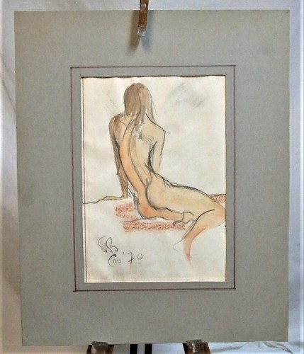 Original female nude - , drawing