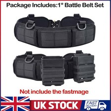 Tactical Molle Waisted Belt Military Padded Patrol Molle Combat Battle Belt ~UK