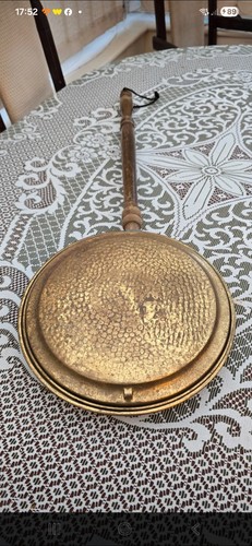 Vintage copper bed warmer - ,