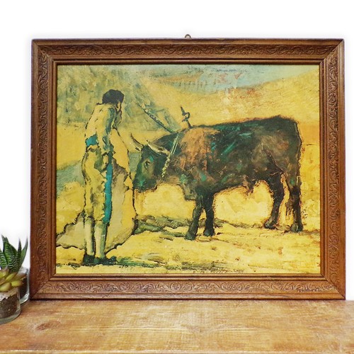 Spanish bull fighting - bull,