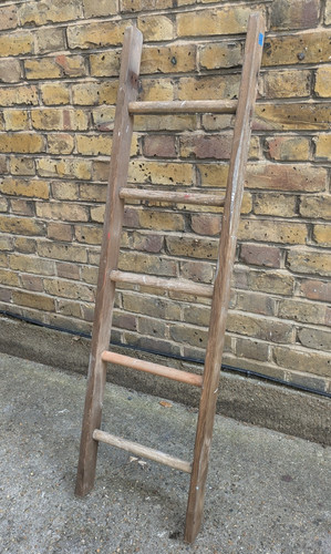 Vintage wood 5 rung - (2),