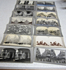 Antique Stereo cards x 14 