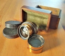 Aldis Anastigmat F/6 No. 2 Ser. II Brass Lens (1908) + Trio 2X Front Group