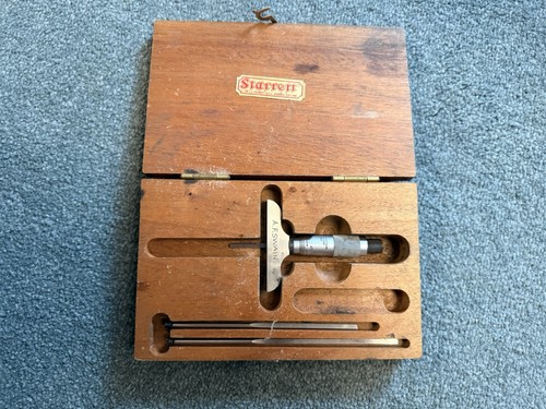 Old starrett depth micrometer - starrett,