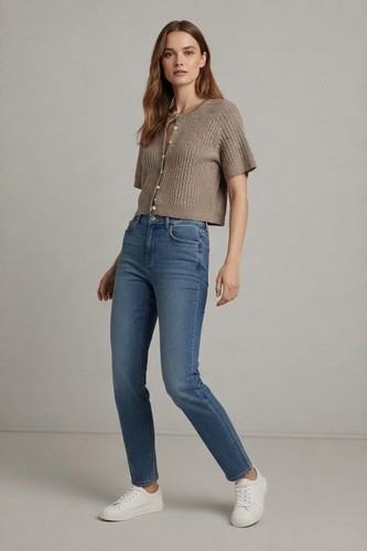 Brora cable knit short sleeve - cable,