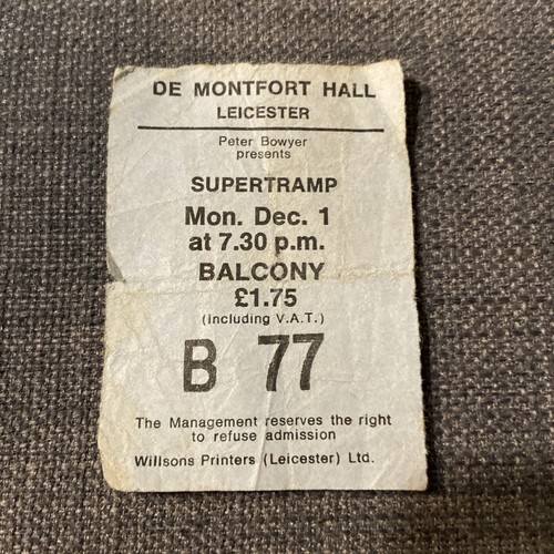 Supertramp ticket stub - ticket,