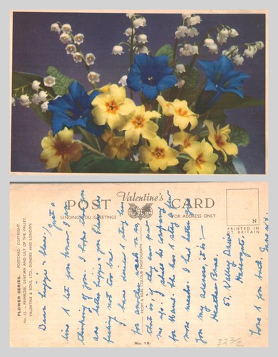 Vintage postcard flower - vintage,