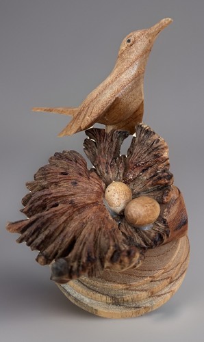 Hand carved burl burr wood - burl,