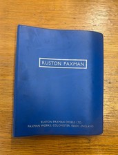 Ruston Paxman RPH Industrial Diesel Engine Parts Book Good Used Condition