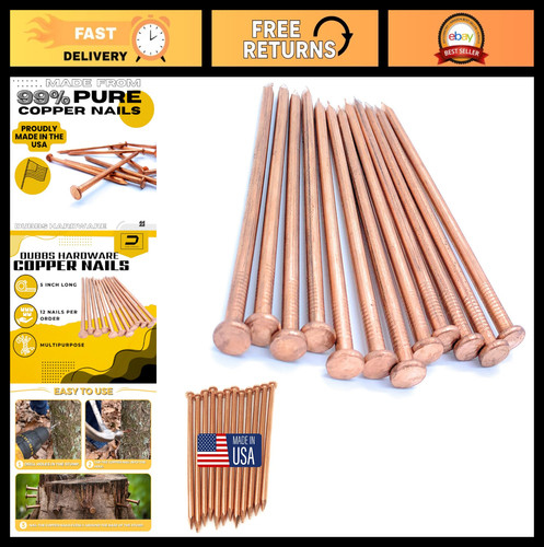 Inch copper nail spikes - 5-inch,