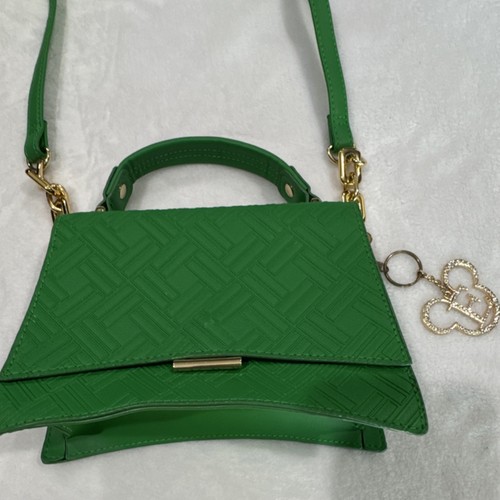 Primark green embossed - primark, satchel
