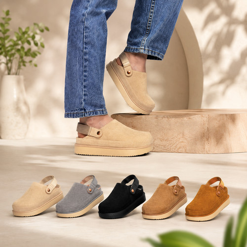 Womens faux suede backstrap - womens,