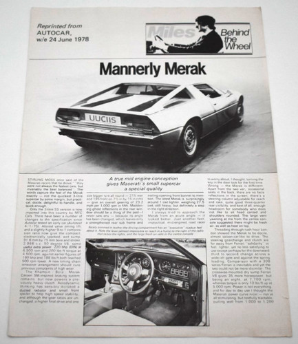 Maserati merak roadtest - maserati,