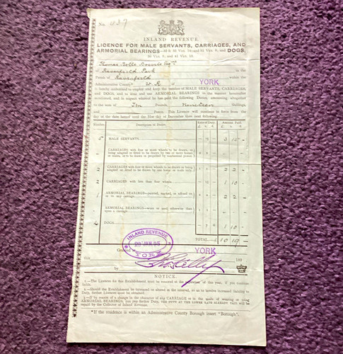 Inland revenue licence male - revenue,