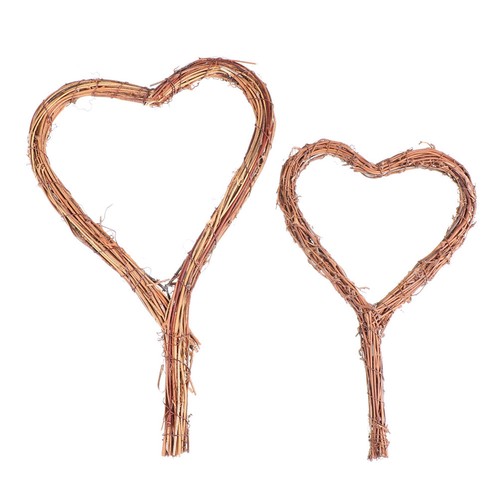Pcs rattan hearts wall - 2,