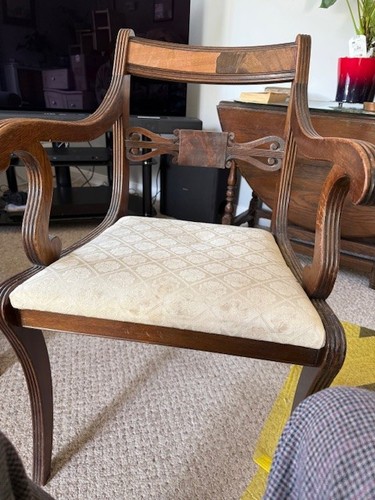 Antique mahogany carver chair - antique,
