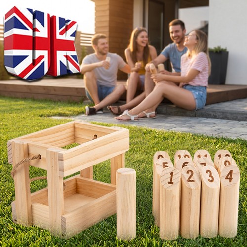 Wooden skittles garden - garden, game