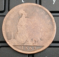 Queen Victoria One Penny Coin
