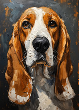 Beagle Oil Painting Art Print