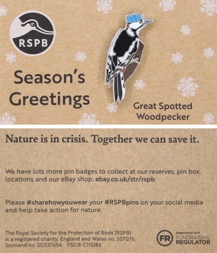 Rspb pin badge christmas - rspb,