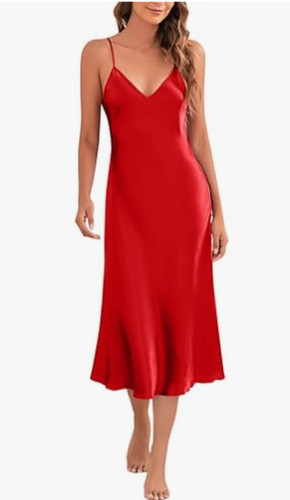Satin nightdress for women - satin,
