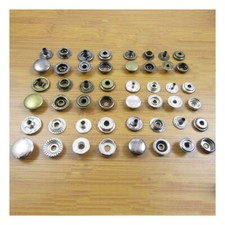 POP SNAP FASTENERS 12mm & 15mm BLACK, SILVER or ANTIQUE BRASS STUD LEATHERCRAFT