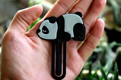 Lazy panda bookmark printed - lazy,