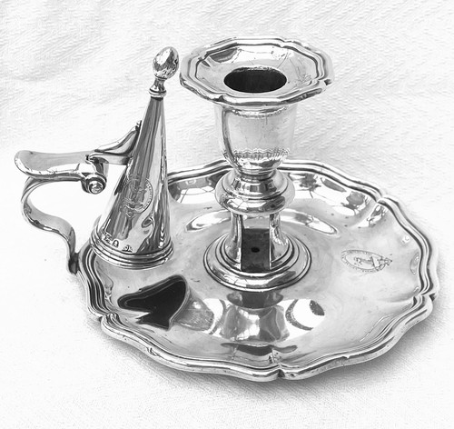 Sterling silver chamberstick - silver, chamberstick-