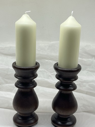 Pair vintage turned oak - of,